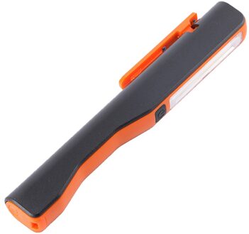 Auto Cob Led Light Usb Oplaadbare Magnetische Inspectie Werk Pocket Pen Zaklamp Voor Inspectie Gereedschap Test Lamp oranje