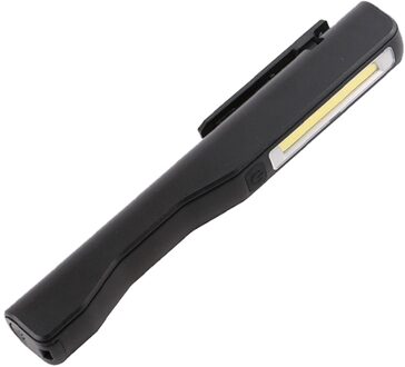 Auto Cob Led Light Usb Oplaadbare Magnetische Inspectie Werk Pocket Pen Zaklamp Voor Inspectie Gereedschap Test Lamp zwart