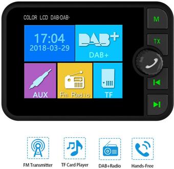 Auto Dab Autoradio Adapter Tuner Usb Fm-zender Aux Bt Muziek Ontvanger Adapter Lcd-scherm Voor Auto accessoires