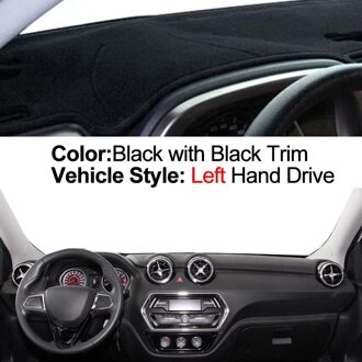 Auto Dashboard Cover Dash Mat Tapijt Cape Voor Zuidoost-azi DX3 Auto Zonnescherm Anti-Zon uv Anti-Vuil zwart LHD