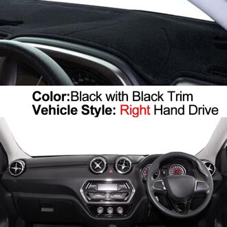 Auto Dashboard Cover Dash Mat Tapijt Cape Voor Zuidoost-azi DX3 Auto Zonnescherm Anti-Zon uv Anti-Vuil zwart RHD