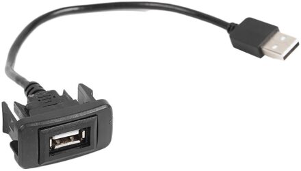 Auto Dashboard Flush Mount Usb 2.0 Port Panel Man-vrouw Plastic Verlengkabel Adapter Voor Toyota Hilux Vigo Fortuner 04-12