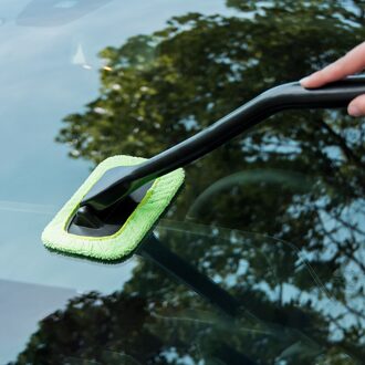 Auto Defogging Ruitenwisser Auto Thuis Dual-Gebruik Afneembare Stofdoek Schoonmaken Auto Vensterglas Reinigingsborstel Met Doek Pad
