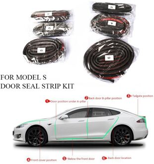 Auto Deur Afdichting Strip Kit Geluiddichte Strip Geluidsisolatie Weer Strip Afdichting Voor Tesla Model S