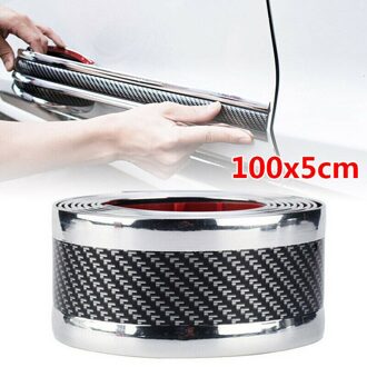 Auto Deur Beschermer Guard Protector Strip Sticker Carbon Fiber Film Anti-Collision Instaplijsten Protector Auto Styling Strip 01