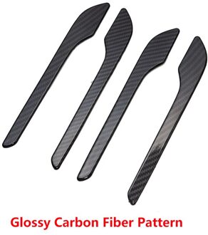 Auto Deur Handvat Wrap Cover Fit Voor Tesla Model 3 / Y Accessoires Auto Deurklink Protector Sticker glanzend koolstof