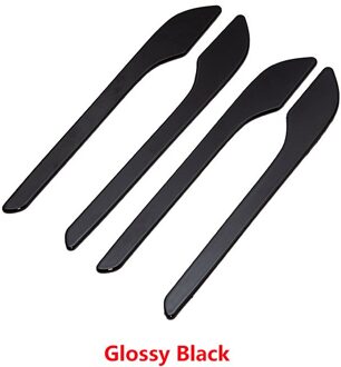 Auto Deur Handvat Wrap Cover Fit Voor Tesla Model 3 / Y Accessoires Auto Deurklink Protector Sticker glanzend zwart