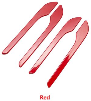 Auto Deur Handvat Wrap Cover Fit Voor Tesla Model 3 / Y Accessoires Auto Deurklink Protector Sticker rood