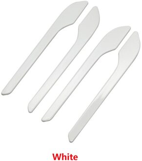 Auto Deur Handvat Wrap Cover Fit Voor Tesla Model 3 / Y Accessoires Auto Deurklink Protector Sticker wit