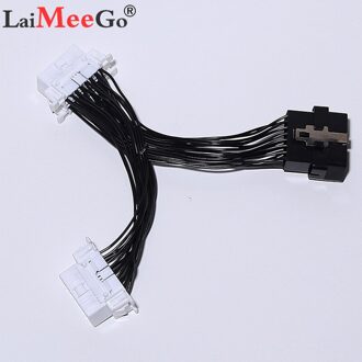 Auto Diagnostische Elektronische Draad Kabel OBD2 16PIN Male Naar 3 Vrouwelijke Voor ELM327 OBD2 16PIN Connector Adapter Witte Draad model- 1