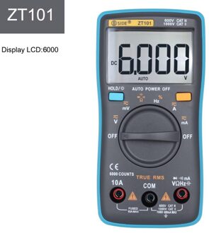 Auto Digitale Multimeter 8000 Hoge Precisie True Rms Auto Range Ampèremeter Voltmeter Smart Condensator Temperatuur Ncv Ohm Hz Tester ZT101