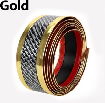 Auto Dorpel Bescherming Deur Protector Scratch Proof Sticker Strip Fiber Rubber Cool Beschermende Waterdichte Bescherming Film goud