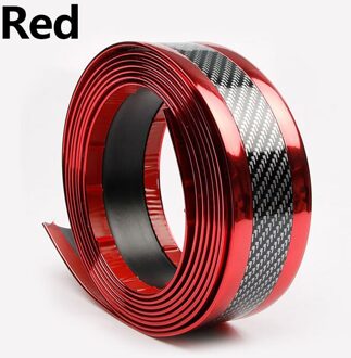 Auto Dorpel Bescherming Deur Protector Scratch Proof Sticker Strip Fiber Rubber Cool Beschermende Waterdichte Bescherming Film rood