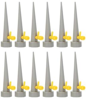 Auto Drip Irrigatie Watering Systeem Automatische Watering Spike voor Planten Bloem Indoor Huishoudelijke Waterers Fles Druppelirrigatie grijs 12stk