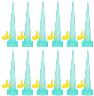 Auto Drip Irrigatie Watering Systeem Automatische Watering Spike voor Planten Bloem Indoor Huishoudelijke Waterers Fles Druppelirrigatie groen 12stk