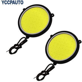 Auto DRL Dagrijverlichting Flexibele Ronde Vorm Wit LED Verlichting Rijden lamp COB Lichten auto-styling 2 STUKS 12 V DC 90mm
