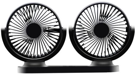 Auto Dual Fan Auto Auto Koeling Accessoires Usb Socket 12V24V Volt Tweekoppige Algemene Graden Draaibare