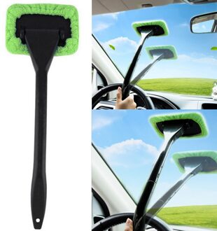 Auto Dual-Gebruik Stofverwijdering Defogging Glas Borstel Voor Glas Mop Auto Glazenwassen Producten B1 groen