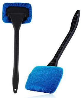 Auto Dual-Gebruik Stofverwijdering Defogging Glas Borstel Voor Glas Mop Auto Glazenwassen Producten F2 Blauw