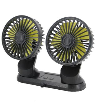 Auto Dual-Head Fan Met Aromatherapie Mini Usb Stille Koeler Portable Air Cooling Fan Gebruik Auto Kantoor Fan Drie grade Wind Snelheid Dual-hoofd Fan