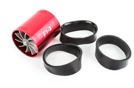 Auto dubbelzijdige Intake Dual Turbine Lader Air Fuel Gas Saver Fan Auto Supercharger Gemodificeerde Intake Turbines Power F1-Z