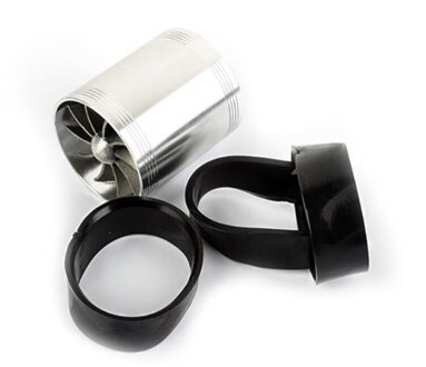 Auto dubbelzijdige Intake Dual Turbine Lader Air Fuel Gas Saver Fan Auto Supercharger Gemodificeerde Intake Turbines Power F1-Z