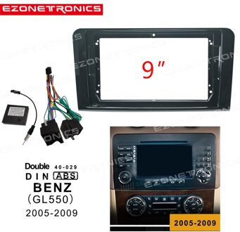 Auto Dvd Frame Facia Panel 9 "Voor Mercedes-Benz M-Klasse W164 Gl-Klasse X164 Ml gl ML350 ML500 GL320 ML280 GL350 GL450 2005-09 Din kader-kabel-Canbus