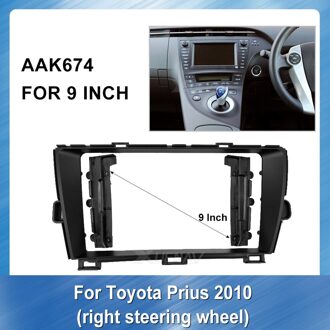 Auto Dvd-speler Kader Autoradio Voor Toyota Prius Rechts Stuurwiel Panel Dash Kit Mount Frame Trim Bezel Voor toyota Navi