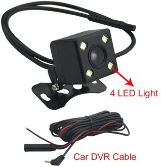 Auto DVR Achteruitrijcamera Met Draad Kabel 5 m 4 PIN Achteruitrijcamera Met 4 LED Nachtzicht 140 graden Voor DVR Video Recorder