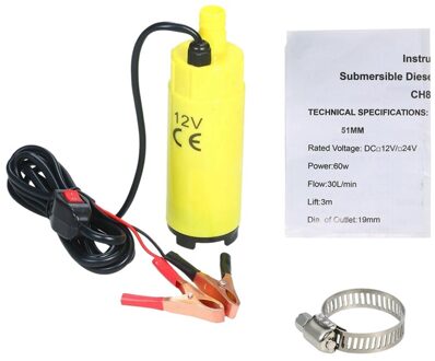 Auto Elektrische 30L/Min Dompelpompen Brandstof Transfer Voor Pompen Ruwe Olie DC 12V
