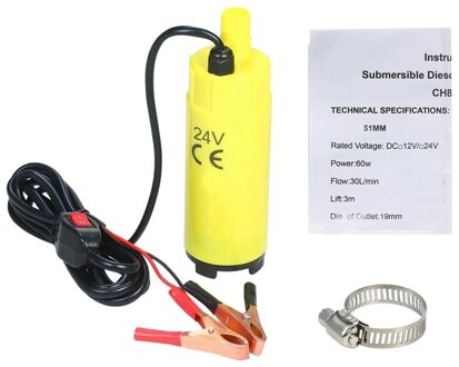 Auto Elektrische 30L/Min Dompelpompen Brandstof Transfer Voor Pompen Ruwe Olie DC 24V