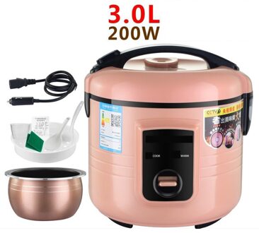 Auto Elektrische Rijstkoker 24 V Grote Vrachtwagen 3 Liter Koken 24 Volt Auto Pot 2-4 Mensen 3L verlengsnoer