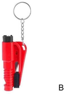 Auto Emergency Mini Veiligheid Hamer Sleutelhanger Auto Raam Ontsnappen Hamer Riem Levensreddende Seat Cutter Breaker Glas Rescue Auto T N2W0 zilver