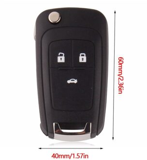 Auto Entry Afstandsbediening Sleutel Fit voor Chevrolet Cruze Flip Vouwen Car Remote Key Shell Case 3 Knoppen