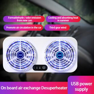 Auto Fan Koeler Luchtcirculatie Ventilator Portable Air Cooling Fan Dual-Gebruik Usb Kabels Koeler Voor Car Home accessoires