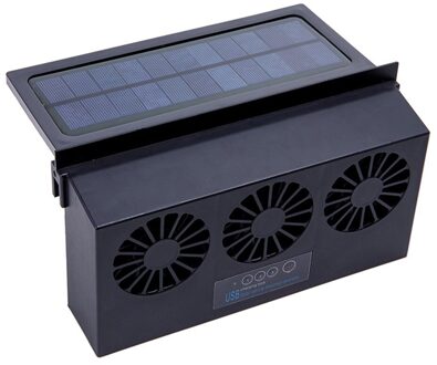 Auto Fan Solar Window Zon Aangedreven Auto Auto Air Vent Cooling System Koelventilator Koelventilator Energiebesparing Licht Geel