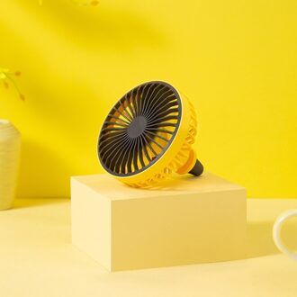 Auto Fan Usb Kleine Koele Zomer Eenvoudige Duurzaam Auto Fan (Wit) geel