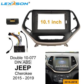 Auto Fascia Voor Jeep Cherokee 16 17 18 Dubbel Din Auto Frame Audio Montage Canbus Adapter 10.1 Inch dash Panel Trim Kit kader kabel canbus