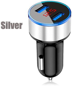 Auto Fast Charger Type C Usb Kabel Voor Samsung S21 S20 S10 S9 Plus A22 A32 A42 A52 A72 5G F42 F62 Type C Usb Car Charger Cable Car lader zilver