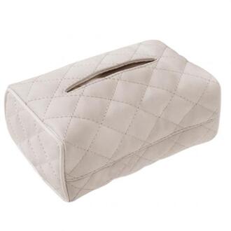 Auto Faux Leer Zon Viper Achterbank Opknoping Tissue Doos Papier Houder Container Beige