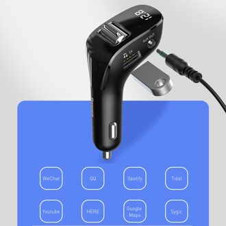 Auto Fm-zender F40 U Disk MP3 Speler Usb Charger Bluetooth 5.0 Aux Handsfree Unieke Onderdelen Draagbare Auto Ornamenten