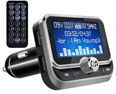 Auto Fm-zender Met Afstandsbediening 1.8 "Lcd Bluetooth MP3 Speler Dual Usb Car Charger Handsfree Fm Modulator