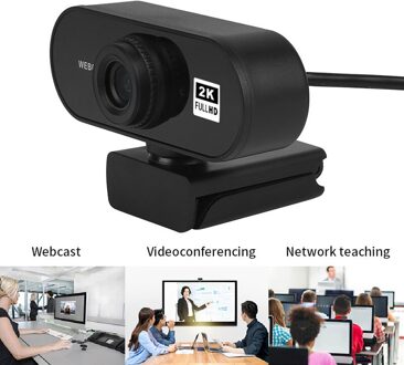 Auto Focus 2K Full Hd Usb Webcam Met Microfoon Video Call Computer Camera
