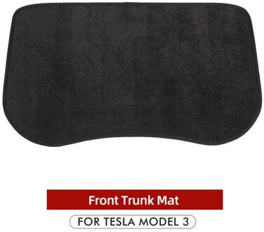 Auto Front Kofferbak Mat Voor Tesla Model 3 Waterdichte Rear Cargo Tray Kofferbak Beschermende Pads Voor Tesla Model 3 Kofferbak mat Zachte Flanellen voorkant trunk mat