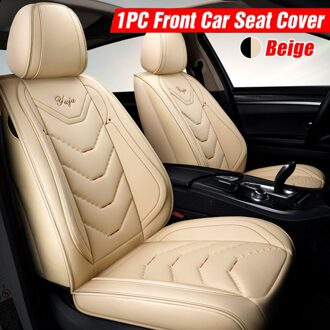 Auto Front Zitkussen Cover Waterdichte Volledige Luxe Pu Leer Voor Toyota Camry 40 Land Cruiser Aygo Voor Chevrolet Suv sedan Beige