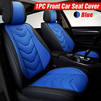 Auto Front Zitkussen Cover Waterdichte Volledige Luxe Pu Leer Voor Toyota Camry 40 Land Cruiser Aygo Voor Chevrolet Suv sedan blauw