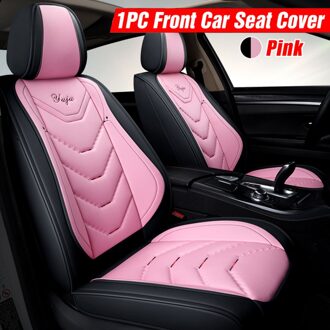Auto Front Zitkussen Cover Waterdichte Volledige Luxe Pu Leer Voor Toyota Camry 40 Land Cruiser Aygo Voor Chevrolet Suv sedan roze