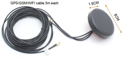 Auto Gps Antenne + Wifi + Gsm Combinatie 3 In 1 Antenne Werk Voor Gps + Wifi + Gsm Waterdichte en Mount Met Lange Kabel