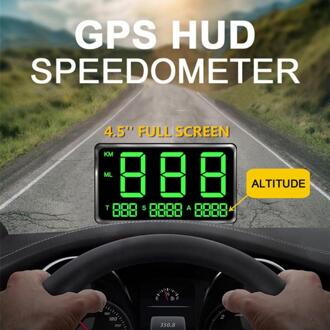 Auto Gps Snelheidsmeter Hud Display Overspeed Waarschuwing Systeem Voorruit Projector Auto Alarm Systeem C80 5.5Inch Head-Up Display c60