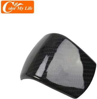 Auto Handrem Cover Voor Peugeot - Accessoires Abs Chrome Handrem Bescherming Trim Sticker Kleur Mijn Leven koolstof zwart